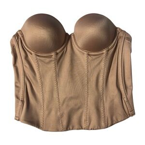 Victoria Secret - Womens Beige Corset Strapless Bra Sz. 34A